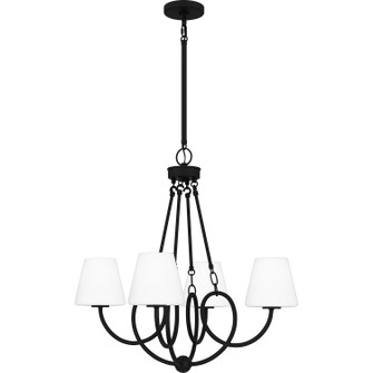 Atkins Four Light Chandelier in Matte Black (10|ATK5027MBK)