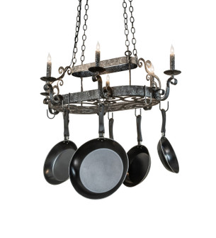 Neo Six Light Pot Rack in Graphite Pewter (57|267145)