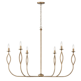 Cohen Six Light Chandelier in Mystic Luster (65|452563ML)