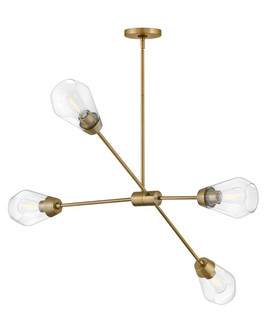 Livie LED Chandelier in Lacquered Brass (531|83584LCB)