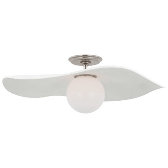 Mahalo LED Semi-Flush Mount in Polished Nickel (268|WS 4040PN-WHT)