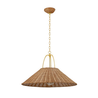 Davida One Light Pendant in Aged Brass (428|H894701L-AGB)