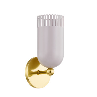 Liba One Light Wall Sconce in Aged Brass/Soft Peignoir (428|H884101-AGB/SPG)