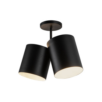 Keiko Two Light Semi-Flush Mount in Black (347|SF58814-BK)