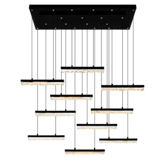 Stagger LED Chandelier in Black (401|1588P48-10-101)