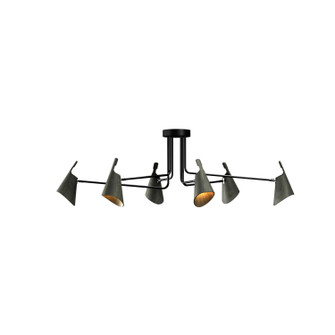 Balance Six Light Ceiling Mount in Organic Black (486|5104.46)