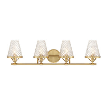 Candler Four Light Bathroom Vanity in Warm Brass (51|8-3596-4-322)