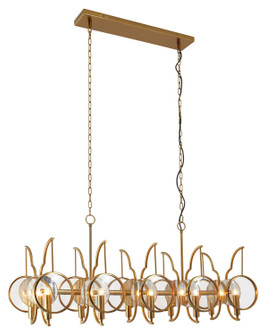 Into Focus Ten Light Island Pendant in Brass Antq (7|3817-863)