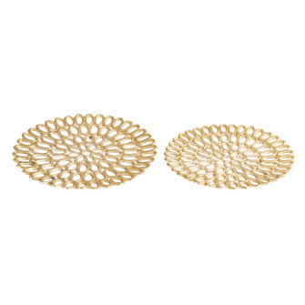 Regina Tray - Set of 2 in Gold (45|S0807-12078/S2)