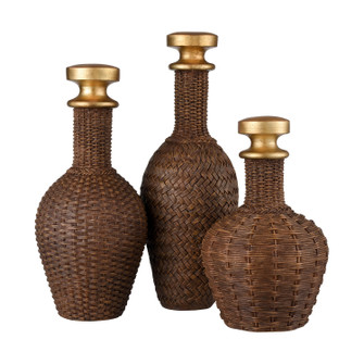 Duin Bottle - Set of 3 in Rich Brown (45|S0037-11230/S3)