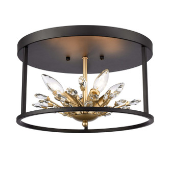 Clairvoyant Four Light Flush Mount in Matte Black (45|18504/4)