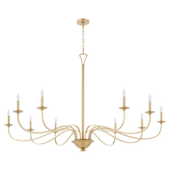 Maryse Ten Light Chandelier in Aged Brass (19|6021-10-80)