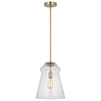 Loras One Light Pendant in Satin Brass (1|P1459SB)