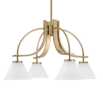 Cavella Four Light Chandelier in New Age Brass (200|3924-NAB-312)