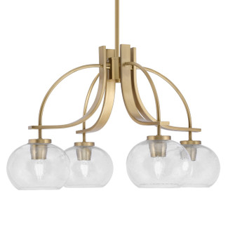 Cavella Four Light Chandelier in New Age Brass (200|3924-NAB-202)