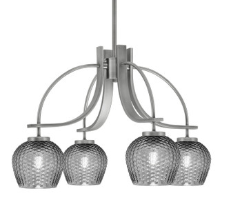 Cavella Four Light Chandelier in Graphite (200|3924-GP-4602)