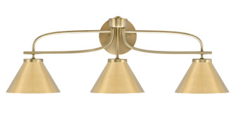 Cavella Three Light Bath Bar in New Age Brass (200|3913-NAB-421-NAB)