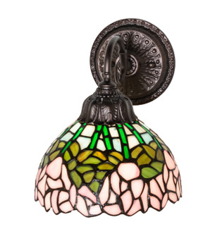 Tiffany Cabbage Rose One Light Wall Sconce in Mahogany Bronze (57|270876)