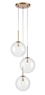 Delilah Three Light Pendant in Aged Brass (192|HF4233-AB)