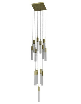 The Original Glacier Snow Avenue 13 Light Pendant in Brushed Brass (192|HF1905-13-GL-BB-SNW)