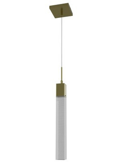 The Original Glacier Snow Avenue One Light Pendant in Brushed Brass (192|HF1901-1-GL-BB-SNW)