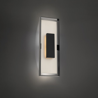 Boxie LED Outdoor Wall Sconce in Black/Brushed Nickel (281|WS-W28434-BK/BN)