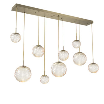 Gaia LED Linear Pendant in Heritage Brass (404|PLB0092-09-HB-A-C01-L3)