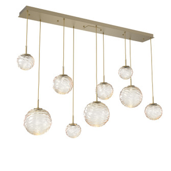 Gaia LED Linear Pendant in Gilded Brass (404|PLB0092-09-GB-A-C01-L1)