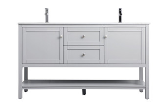 Heath Double Bathroom Vanity in Grey (173|VF22260DGR)