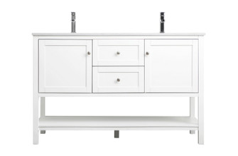 Heath Double Bathroom Vanity in White (173|VF22254DWH)