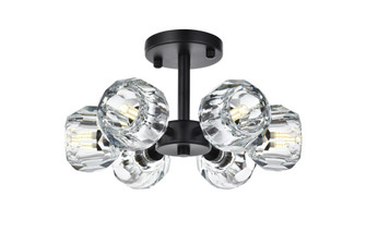 Eren Six Light Flush Mount in Black (173|3505F14BK)