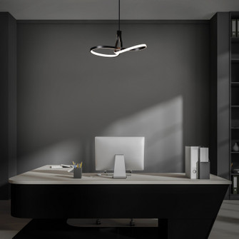 Mobius LED Pendant in Black (34|PD-35433-BK)