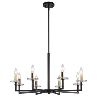 Eight Light Chandelier in Black / Antique Gold (110|71878 BK-AG)