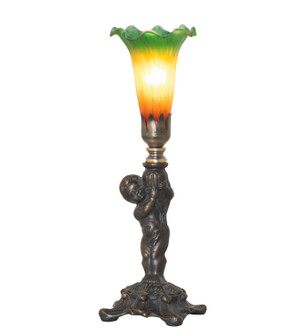 Green Tiffany Pond Lily One Light Mini Lamp in Antique Brass (57|273018)