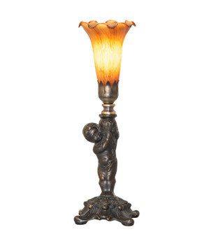 Amber Pond Lily One Light Mini Lamp in Antique Brass (57|273016)