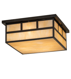 Hyde Park Four Light Flushmount in Craftsman Brown (57|269713)