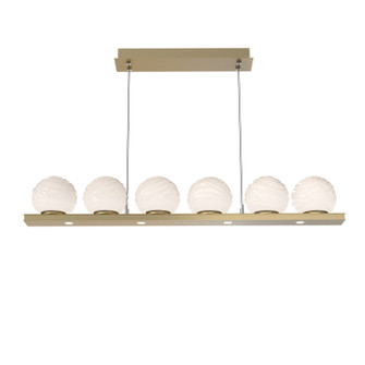 Gaia LED Linear Pendant in Gilded Brass (404|PLB0092-0B-GB-WL-CA1-L3)