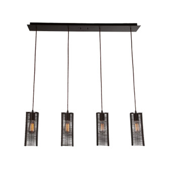 Downtown Mesh Four Light Linear Pendant in Burnished Bronze (404|PLB0020-04-BB-0-C01-E2)