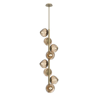 Luna LED Chandelier in Gilded Brass (404|CHB0095-T8-GB-GB-001-L3)