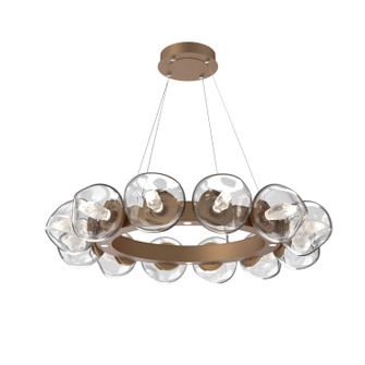 Luna LED Chandelier in Novel Brass (404|CHB0095-36-NB-GC-CA1-L3)