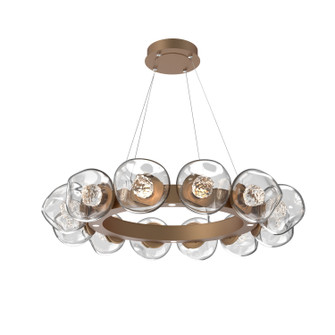 Luna LED Chandelier in Novel Brass (404|CHB0095-36-NB-FC-CA1-L3)