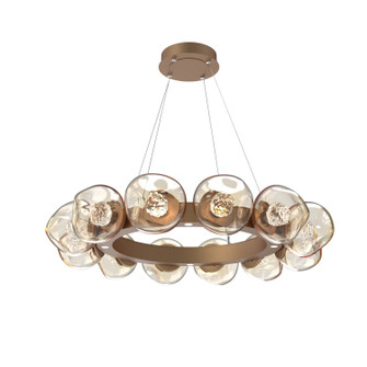 Luna LED Chandelier in Novel Brass (404|CHB0095-36-NB-FA-CA1-L3)