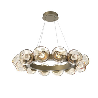 Luna LED Chandelier in Gilded Brass (404|CHB0095-36-GB-FA-CA1-L3)