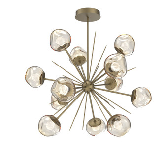 Luna LED Chandelier in Gilded Brass (404|CHB0095-0H-GB-ZA-001-L3)