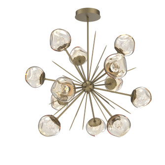 Luna LED Chandelier in Gilded Brass (404|CHB0095-0H-GB-FA-001-L3)