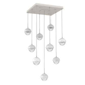 Cabochon LED Chandelier in Beige Silver (404|CHB0093-09-BS-WC-C01-L3)