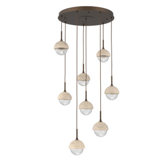 Cabochon LED Chandelier in Flat Bronze (404|CHB0093-08-FB-TC-C01-L1)