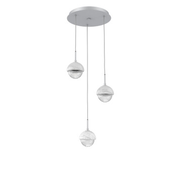 Cabochon LED Chandelier in Classic Silver (404|CHB0093-03-CS-WC-C01-L3)