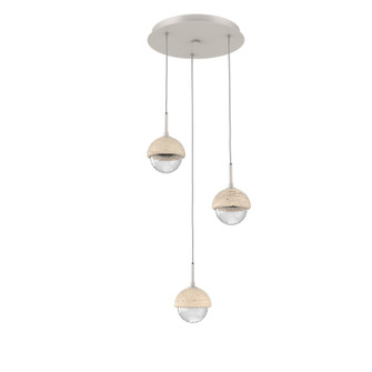 Cabochon LED Chandelier in Beige Silver (404|CHB0093-03-BS-TC-C01-L3)