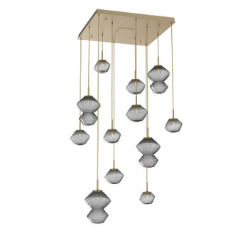 Mesa LED Chandelier in Gilded Brass (404|CHB0089-12-GB-S-C01-L3)